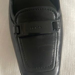 Elegant Prada shoes  with a one inch heel.